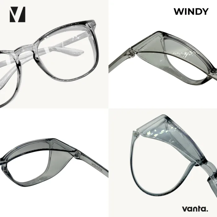 แว่นกรองแสงสีฟ้า vanta. WINDY Anti-Fog กันลม ป้องกันฝุ่น PM2.5 - Image 2