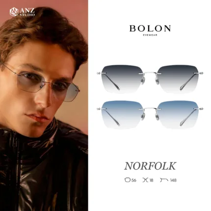 แว่นตา BOLON NORFOLK BV1051 – แว่นกันแดดไร้กรอบทรง Irregular ดีไซน์มินิมอลเฉียบคม
