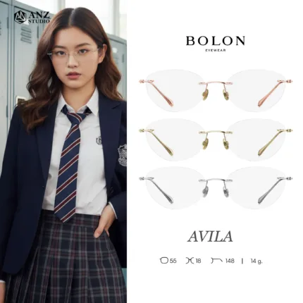 แว่นตา BOLON AVILA BR1001 – ทรง Cat-eye ไร้ขอบ น้ำหนักเบา สไตล์มินิมอล
