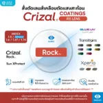 (RX) ตัดเลนส์เคลือบตัดแสงสะท้อน Essilor Crizal Single Vision Rx Lens (เลนส์สั่งตัดเฉพาะบุคคล)