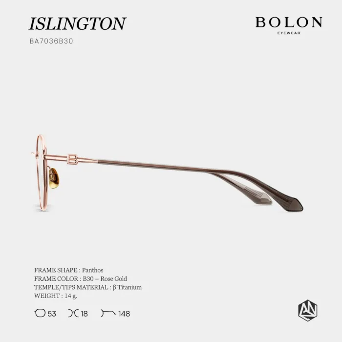 แว่นตา BOLON ISLINGTON BA7036 – ทรง Panthos เรียบหรูน้ำหนักเบา - Image 9