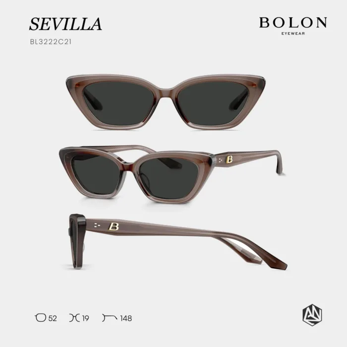 แว่นตา BOLON SEVILLA BL3222 – ทรง Cat-eye หรูหรา โมเดิร์น พร้อมเลนส์กันแดดในตัว - Image 8