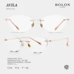 แว่นตา BOLON AVILA BR1001 – ทรง Cat-eye ไร้ขอบ น้ำหนักเบา สไตล์มินิมอล - Image 2