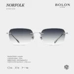 แว่นตา BOLON NORFOLK BV1051 – แว่นกันแดดไร้กรอบทรง Irregular ดีไซน์มินิมอลเฉียบคม - Image 2
