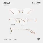 แว่นตา BOLON AVILA BR1001 – ทรง Cat-eye ไร้ขอบ น้ำหนักเบา สไตล์มินิมอล - Image 3