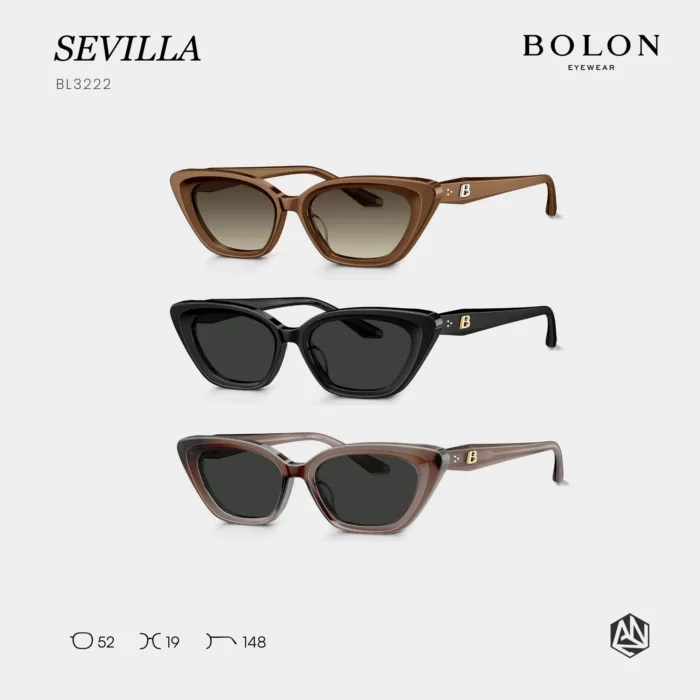 แว่นตา BOLON SEVILLA BL3222 – ทรง Cat-eye หรูหรา โมเดิร์น พร้อมเลนส์กันแดดในตัว - Image 2