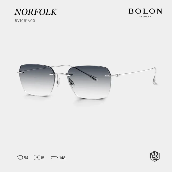 แว่นตา BOLON NORFOLK BV1051 – แว่นกันแดดไร้กรอบทรง Irregular ดีไซน์มินิมอลเฉียบคม - Image 3
