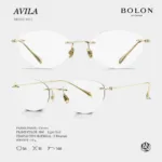 แว่นตา BOLON AVILA BR1001 – ทรง Cat-eye ไร้ขอบ น้ำหนักเบา สไตล์มินิมอล - Image 4
