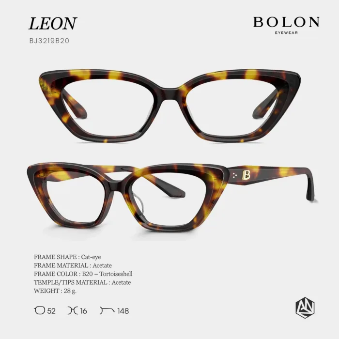 แว่นตา BOLON LEON BJ3219 – ทรง Cat-eye สไตล์เฟมินีนสุดคลาสสิก - Image 3