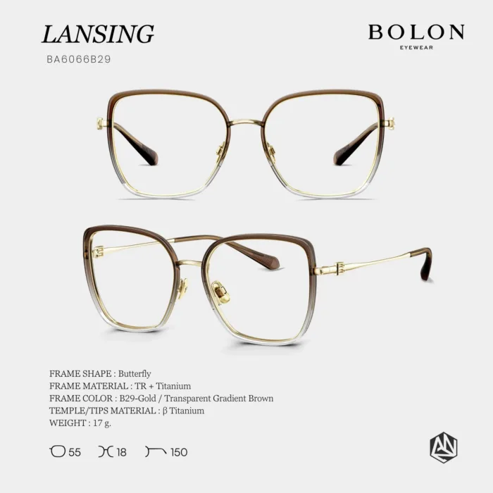 แว่นตา BOLON LANSING BA6066 – ทรง Butterfly สวยหวาน เรียบหรูสไตล์โมเดิร์น - Image 3