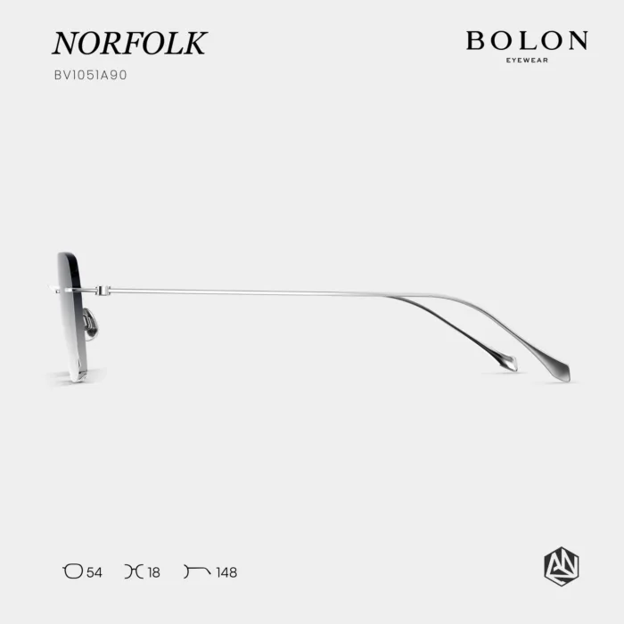 แว่นตา BOLON NORFOLK BV1051 – แว่นกันแดดไร้กรอบทรง Irregular ดีไซน์มินิมอลเฉียบคม - Image 4