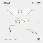 แว่นตา BOLON AVILA BR1001 – ทรง Cat-eye ไร้ขอบ น้ำหนักเบา สไตล์มินิมอล - Image 5