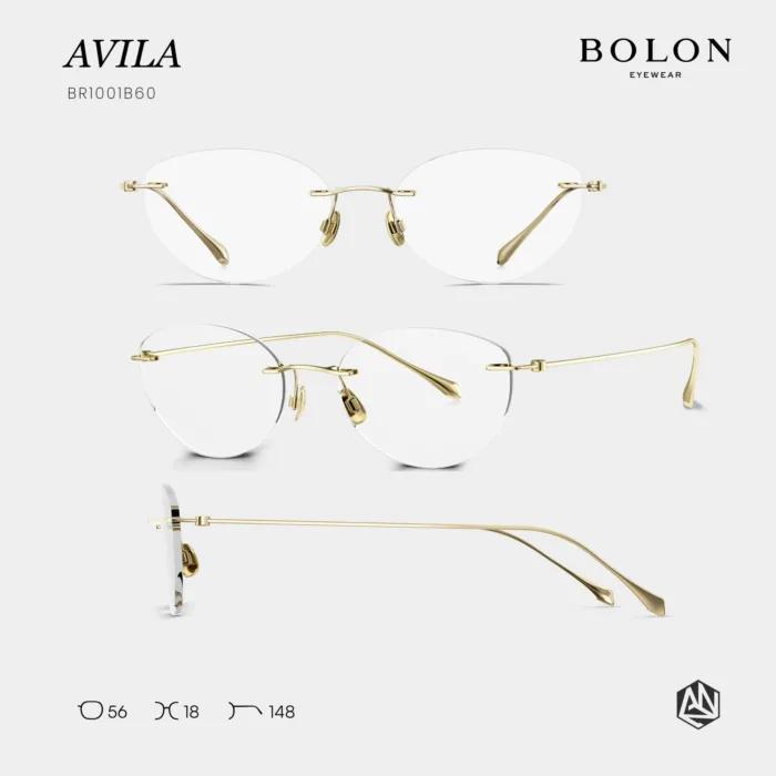 แว่นตา BOLON AVILA BR1001 – ทรง Cat-eye ไร้ขอบ น้ำหนักเบา สไตล์มินิมอล - Image 5