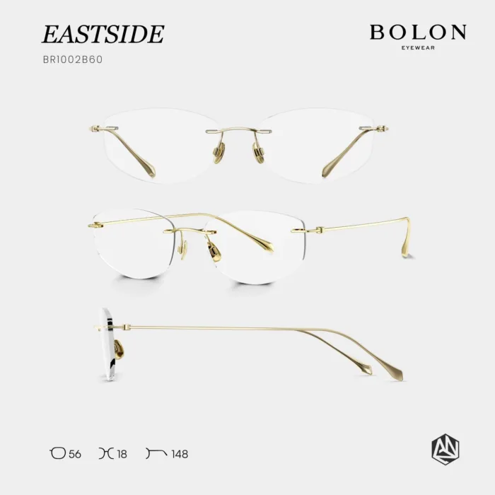 แว่นตา BOLON EASTSIDE BR1002 – ทรง Irregular ไร้ขอบ เบา เรียบหรู - Image 5