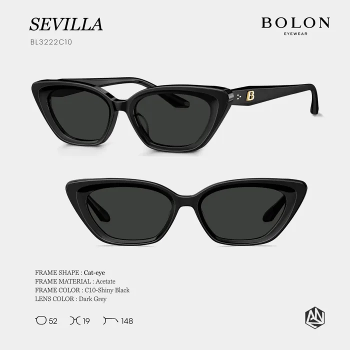 แว่นตา BOLON SEVILLA BL3222 – ทรง Cat-eye หรูหรา โมเดิร์น พร้อมเลนส์กันแดดในตัว - Image 4