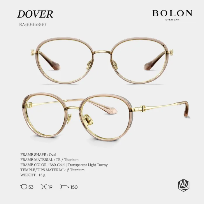 แว่นตา BOLON DOVER BA6065 – ทรง Oval โทนสีหวาน เรียบหรู พร้อมความเบาเป็นพิเศษ - Image 5