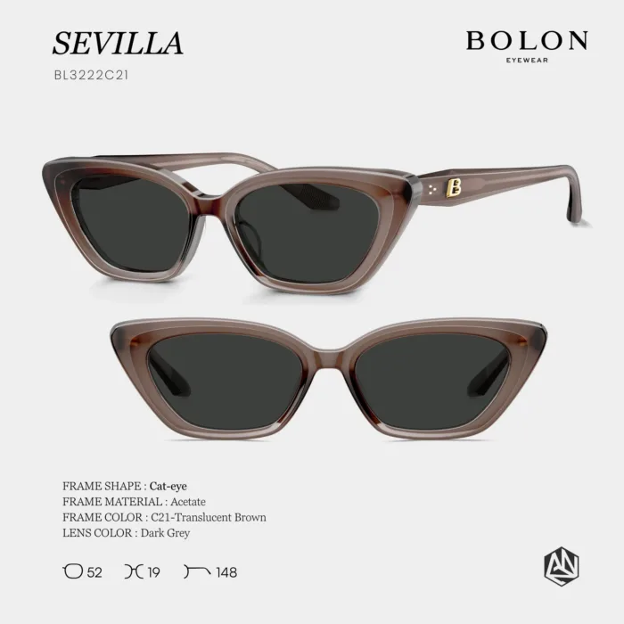 แว่นตา BOLON SEVILLA BL3222 – ทรง Cat-eye หรูหรา โมเดิร์น พร้อมเลนส์กันแดดในตัว - Image 5