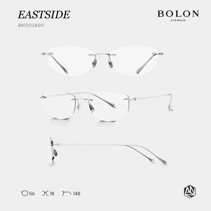 แว่นตา BOLON EASTSIDE BR1002 – ทรง Irregular ไร้ขอบ เบา เรียบหรู - Image 7