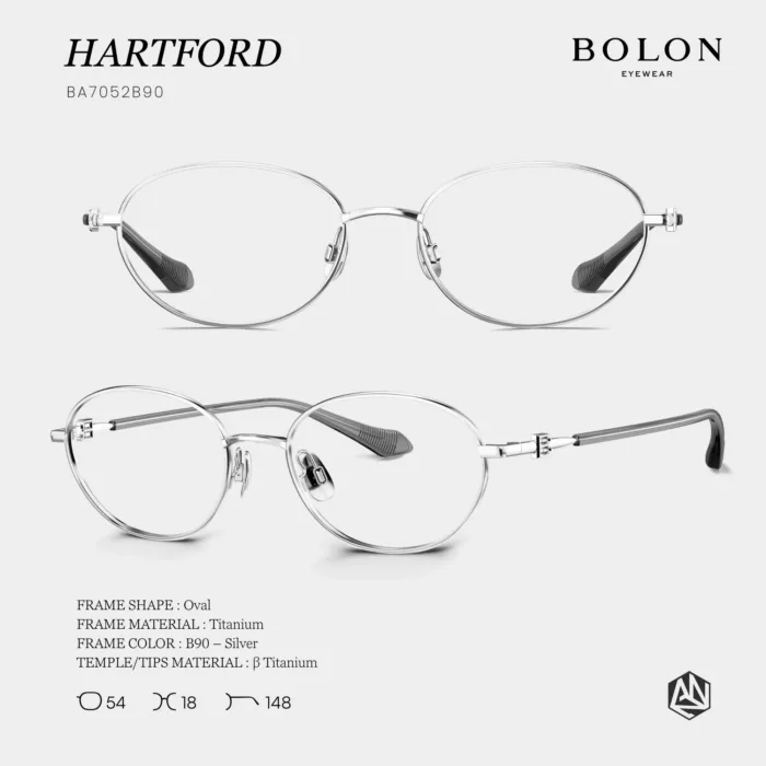 แว่นตา BOLON HARTFORD BA7052 – ทรง Oval เรียบหรู น้ำหนักเบา - Image 4