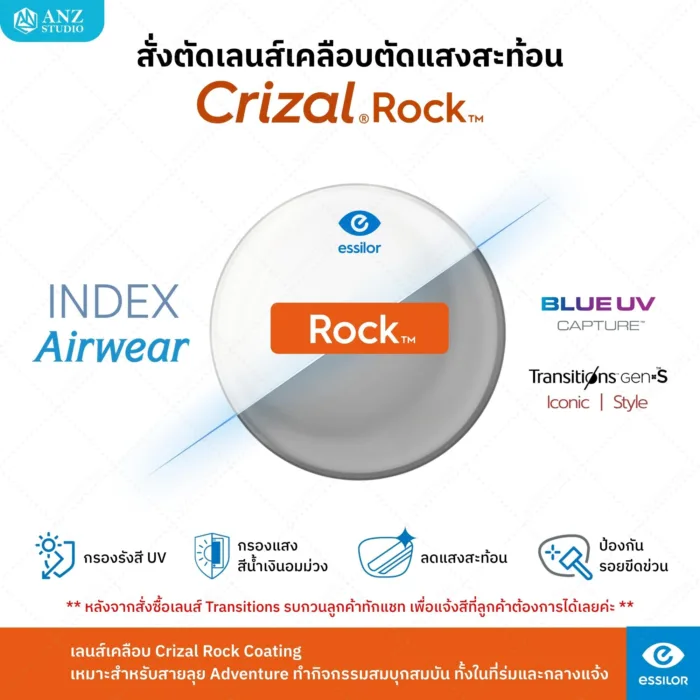 ตัดเลนส์เคลือบตัดแสงสะท้อน Crizal Single Vision Rx Lens (เลนส์สั่งตัดเฉพาะบุคคล) - Image 10