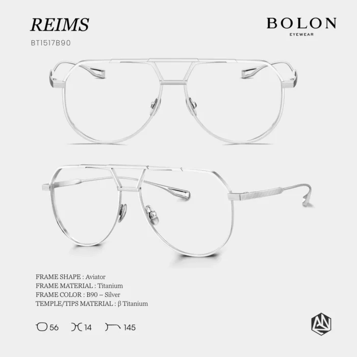 แว่นตา BOLON REIMS BT1517 – ทรง Aviator ผสานความเท่และความเรียบหรู - Image 5