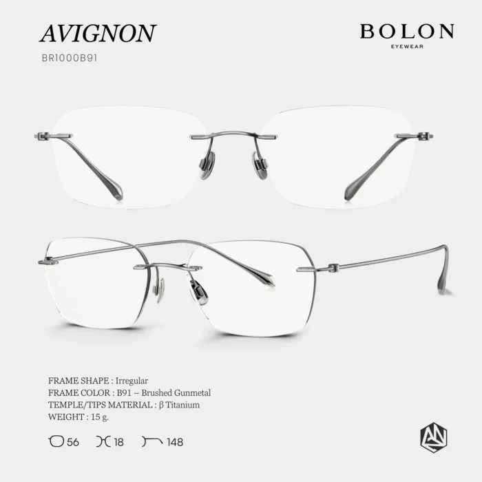 แว่นตา BOLON AVIGNON BR1000 – ทรง Irregular ไร้ขอบ มินิมอล น้ำหนักเบา - Image 5