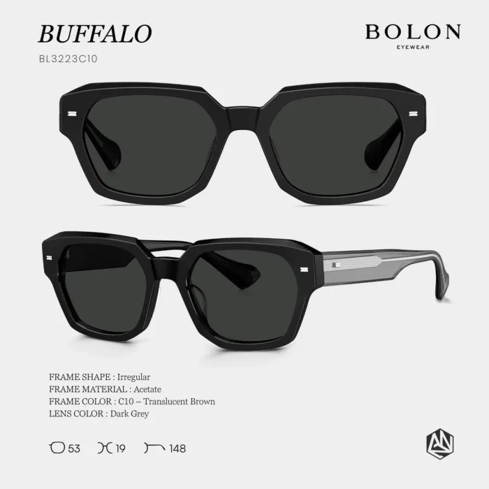 แว่นตา BOLON BUFFALO BL3223 – ทรง Irregular ดีไซน์โดดเด่นเฉียบคม - Image 6