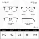 แว่นตา BOLON SEVILLA BL3222 – ทรง Cat-eye หรูหรา โมเดิร์น พร้อมเลนส์กันแดดในตัว - Image 9