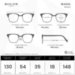 แว่นตา BOLON MAIDA BR1003 – ทรง Pillow ไร้ขอบ เรียบหรู เบาสบาย - Image 5