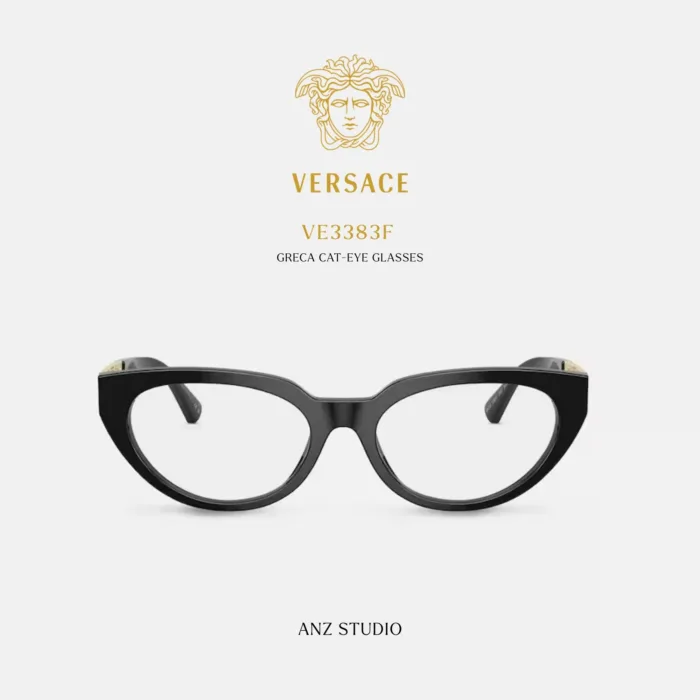 กรอบแว่นตา VERSACE รุ่น VE3383F ทรง Cat Eye พร้อมขาโลหะลาย Greca ของแท้ รับประกัน 2 ปี - Image 3