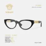 กรอบแว่นตา VERSACE รุ่น VE3383F ทรง Cat Eye พร้อมขาโลหะลาย Greca ของแท้ รับประกัน 2 ปี - Image 5