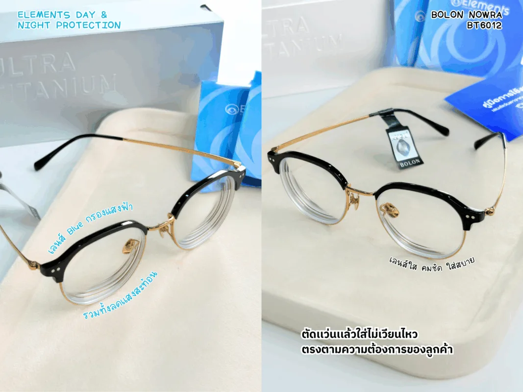 Case Review 7 " ตัดเลนส์ออนไลน์ BOLON NOWRA x Elements Blue Active (Photo) Index 1.6 "