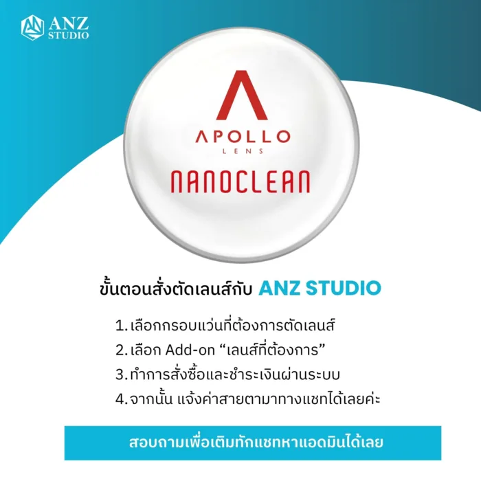 (RX) Apollo NanoClean Series (Clear / BluTect Plus) – เลนส์ RX สั่งตัดเฉพาะบุคคล เลือกความบางได้หลากหลาย Index - Image 5