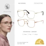 กรอบแว่นตา SWAROVSKI รุ่น SK1020D ทรง Irregular ประดับคริสตัล Octagon ของแท้ รับประกัน 2 ปี