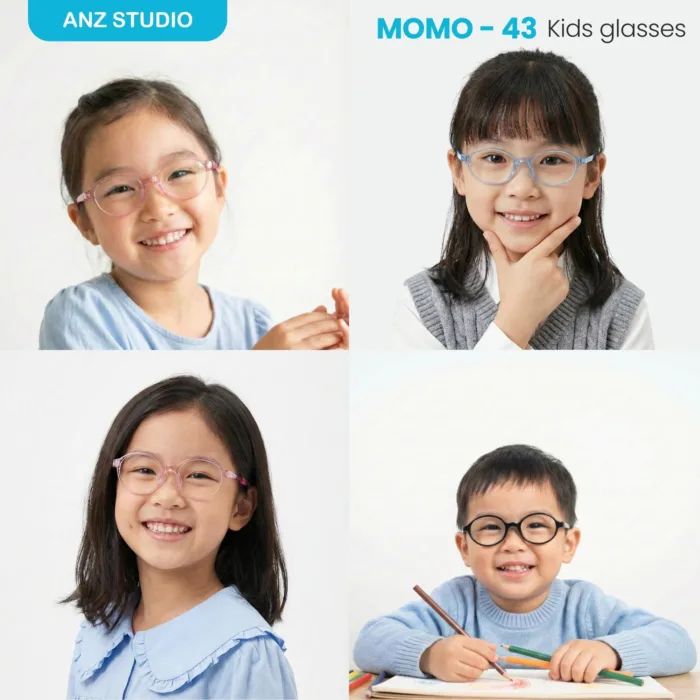 แว่นตาพร้อมเลนส์กรองแสง ANZ รุ่น MOMO-43 สำหรับเด็กเล็กอายุ 3–8 ปี - Image 8
