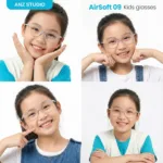 แว่นกรองแสงสำหรับเด็ก รุ่น AirSoft 09 แป้นจมูกและขาแว่น AirSoft Flexible นิ่ม เบา ใส่สบาย - Image 2