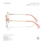 กรอบแว่นตา SWAROVSKI รุ่น SK1004 ทรง Phantos กรอบบางประดับคริสตัล ของแท้ รับประกัน 2 ปี - Image 10
