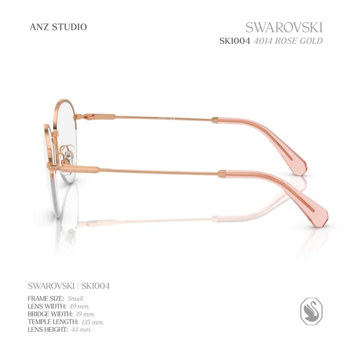 กรอบแว่นตา SWAROVSKI รุ่น SK1004 ทรง Phantos กรอบบางประดับคริสตัล ของแท้ รับประกัน 2 ปี - Image 10