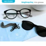 กรอบแว่นตา ANZ MagSnap Ray 2in1 พร้อมคลิปออนกันแดดแม่เหล็ก Polarized สำหรับเด็ก 6–12 ปี - Image 8