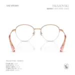 กรอบแว่นตา SWAROVSKI รุ่น SK1004 ทรง Phantos กรอบบางประดับคริสตัล ของแท้ รับประกัน 2 ปี - Image 11