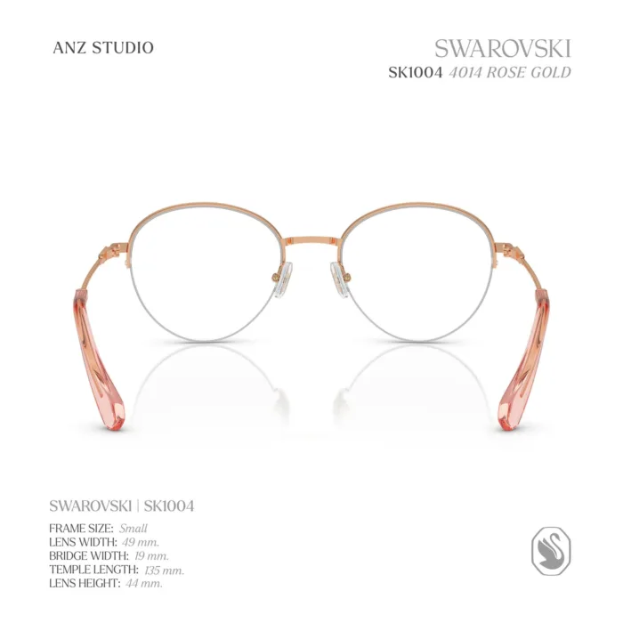 กรอบแว่นตา SWAROVSKI รุ่น SK1004 ทรง Phantos กรอบบางประดับคริสตัล ของแท้ รับประกัน 2 ปี - Image 11