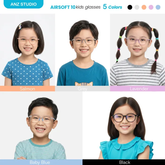 แว่นกรองแสงสำหรับเด็ก รุ่น AirSoft 10 กรอบ EMS ผสมซิลิโคน พร้อมแป้นจมูกและขาแว่น AirSoft Flexible นุ่ม เบา ปลอดภัย - Image 3