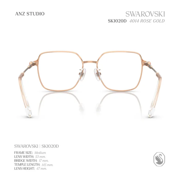 กรอบแว่นตา SWAROVSKI รุ่น SK1020D ทรง Irregular ประดับคริสตัล Octagon ของแท้ รับประกัน 2 ปี - Image 10