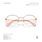กรอบแว่นตา SWAROVSKI รุ่น SK1004 ทรง Phantos กรอบบางประดับคริสตัล ของแท้ รับประกัน 2 ปี - Image 12