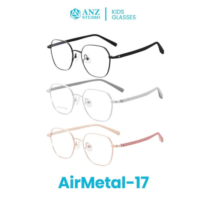 แว่นตาพร้อมเลนส์กรองแสง ANZ รุ่น AirMetal-17  สำหรับเด็กโตและวัยรุ่นอายุ 13 ปีขึ้นไป - Image 8