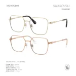 กรอบแว่นตา SWAROVSKI รุ่น SK1020D ทรง Irregular ประดับคริสตัล Octagon ของแท้ รับประกัน 2 ปี - Image 2