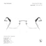 SWAROVSKI รุ่น SK1035D ทรง Oval ไร้ขอบ ประดับคริสตัลเหลี่ยมแปดมุม ของแท้ รับประกัน 2 ปี - Image 3