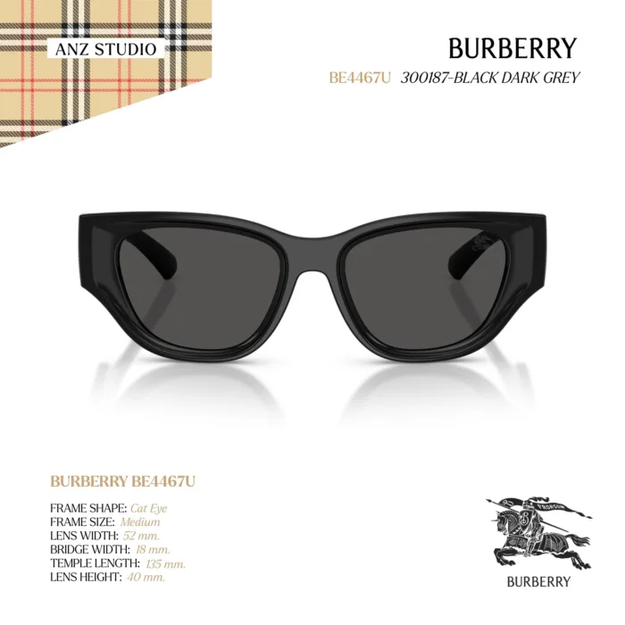 แว่นกันแดด BURBERRY รุ่น BE4467U ทรง Cat Eye ของแท้ รับประกัน 2 ปี - Image 3