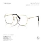 กรอบแว่นตา SWAROVSKI รุ่น SK1020D ทรง Irregular ประดับคริสตัล Octagon ของแท้ รับประกัน 2 ปี - Image 3