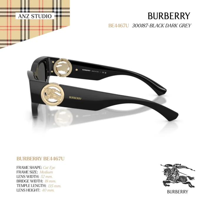 แว่นกันแดด BURBERRY รุ่น BE4467U ทรง Cat Eye ของแท้ รับประกัน 2 ปี - Image 4